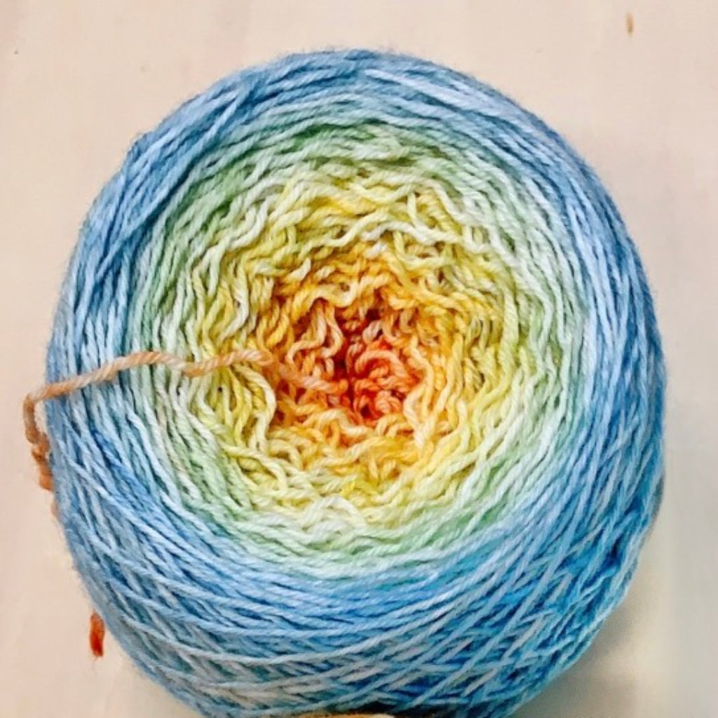 Sock - Gradient cakes 3 colors OOAK