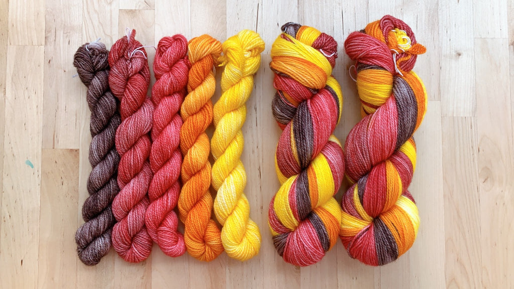 Sock Mini skeins - Circus of Fall set