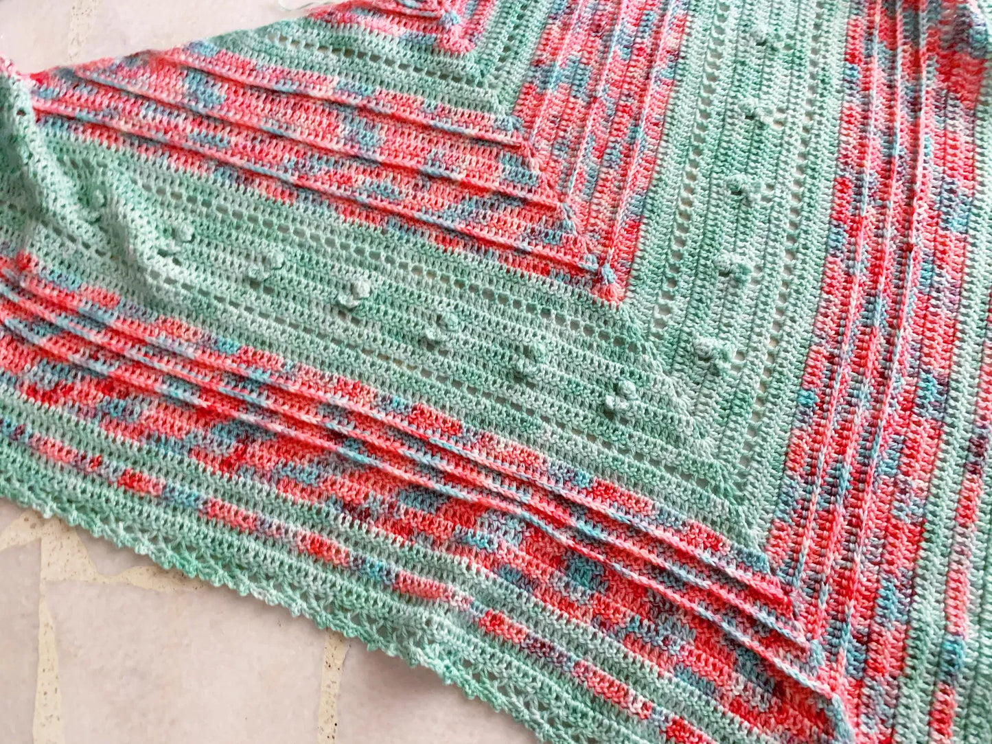 Crochet Pattern - Psychedelic Shrubs Shawl