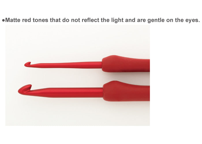 Tulip ETIMO Red Crochet Hook with Cushion Grip Set