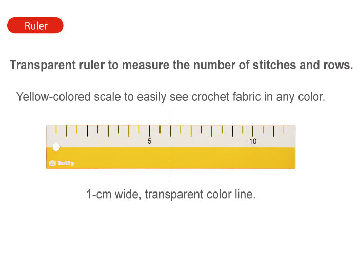 Tulip ETIMO Red Crochet Hook with Cushion Grip Set