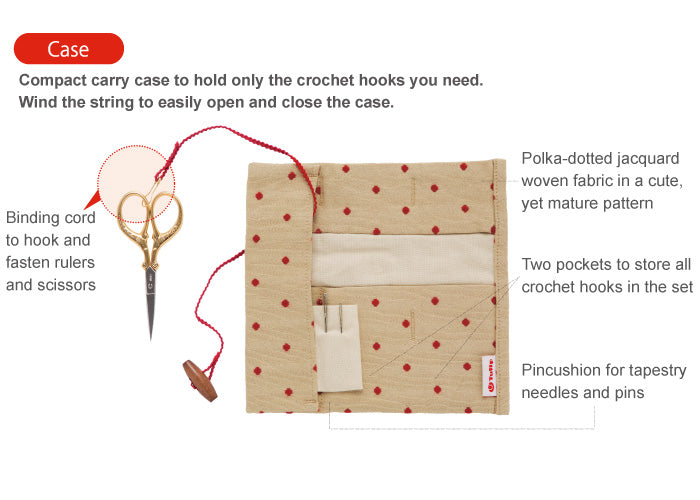 Tulip ETIMO Red Crochet Hook with Cushion Grip Set