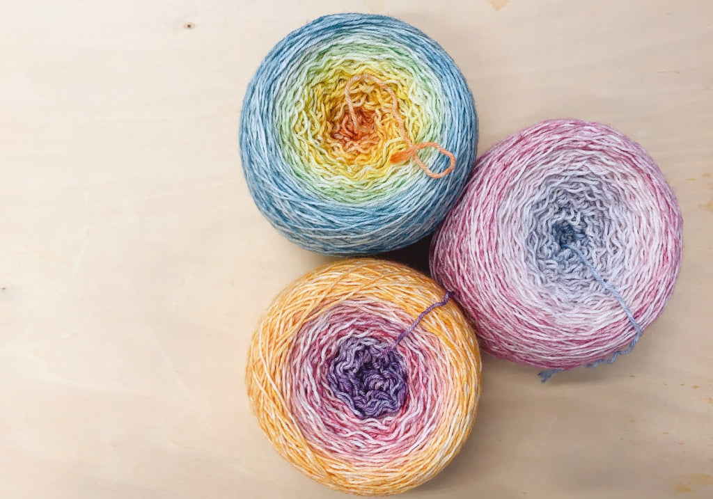 Sock - Gradient cakes 3 colors OOAK