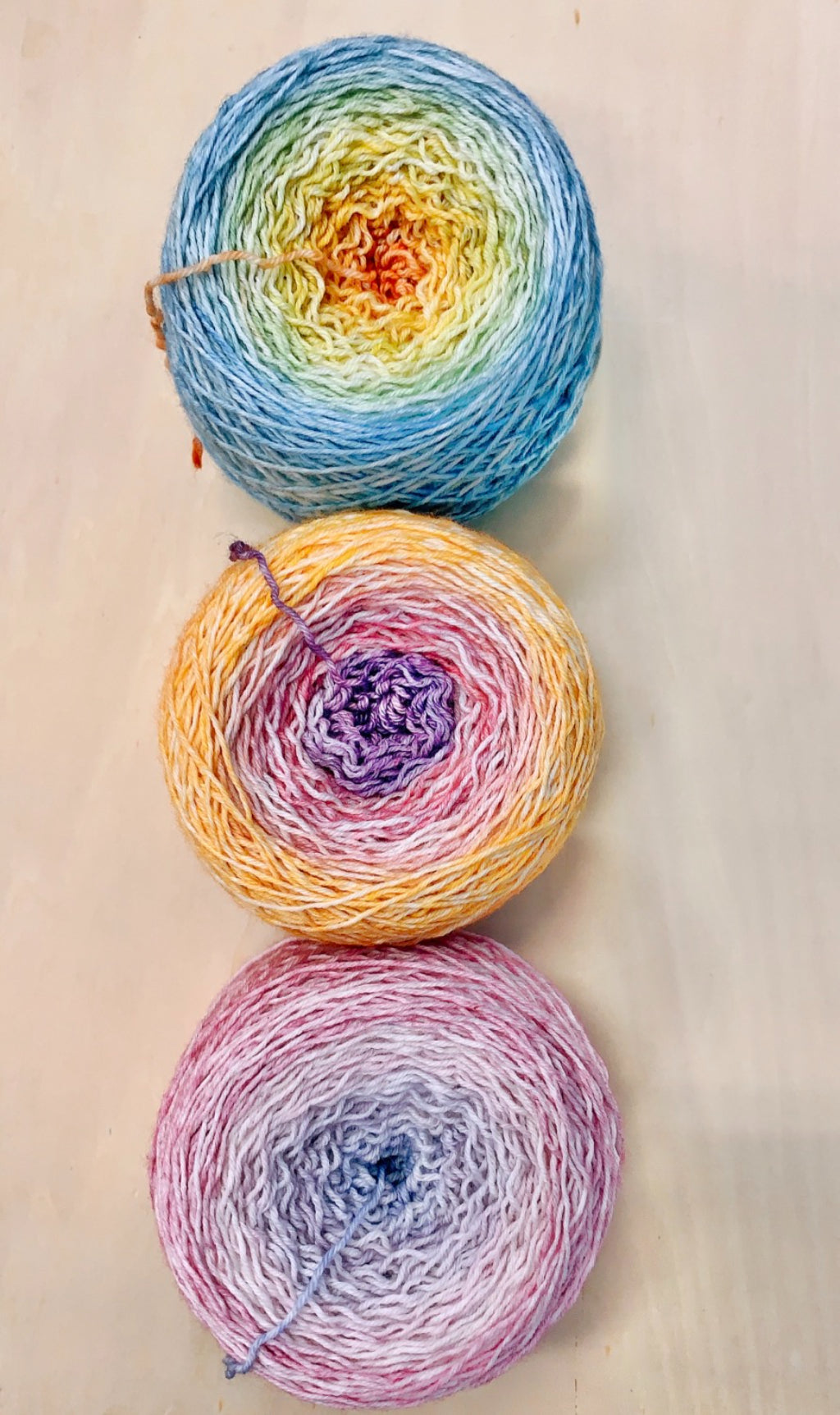 Sock - Gradient cakes 3 colors OOAK