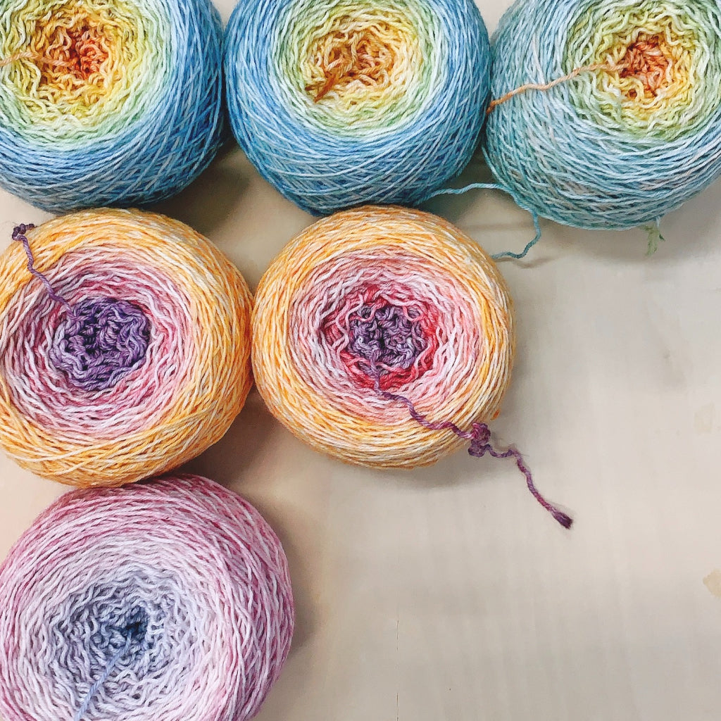 Sock - Gradient cakes 3 colors OOAK