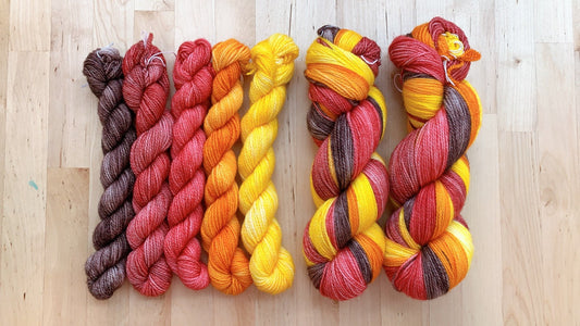 Sock Mini skeins - Circus of Fall set