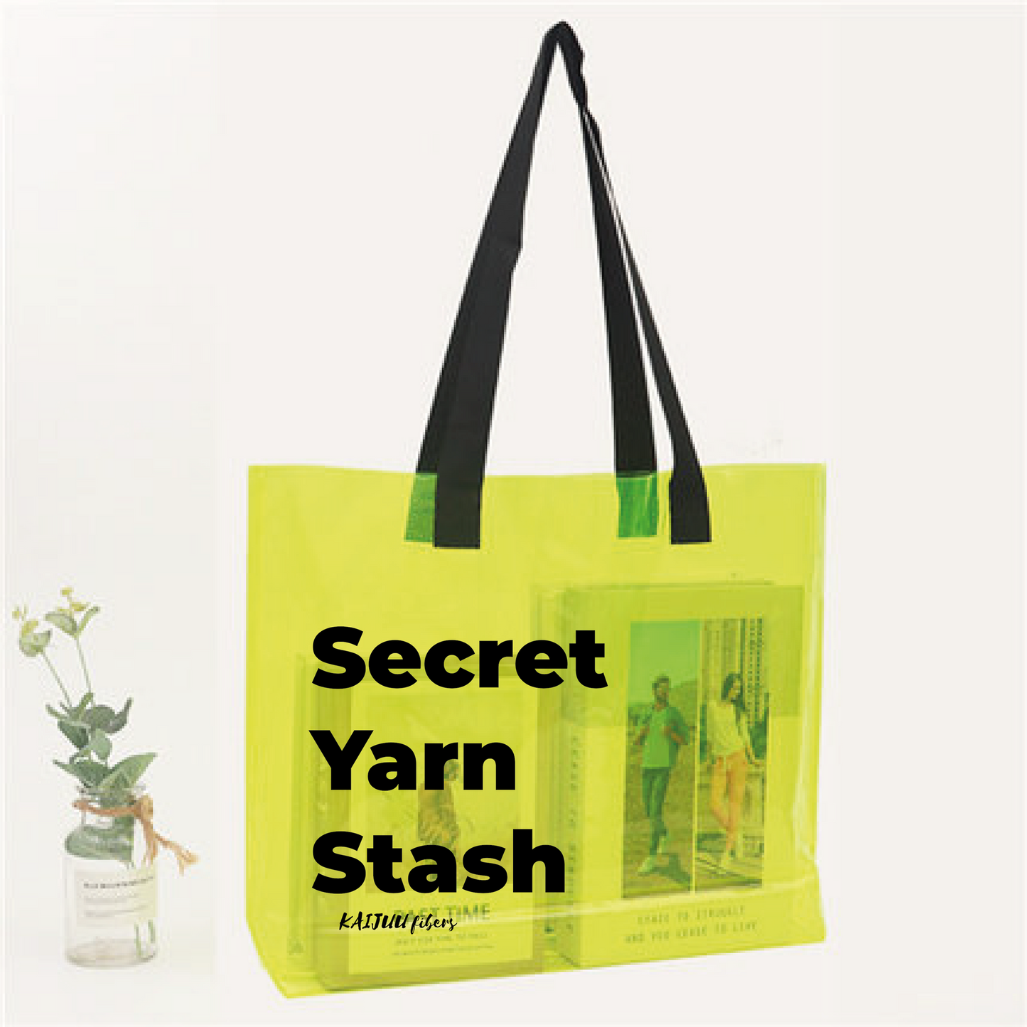 Secret Yarn Stash Jelly Tote Bag (L Size)
